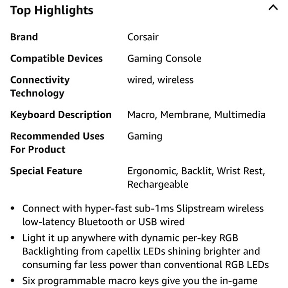 Corsair K57 wireless keyboard - Picture 2 of 5